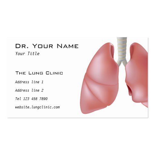 The Lung Doctor Business Card (front side)
