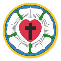 The Luther Rose Lutheranism Martin Luther Round Sticker