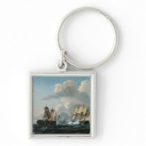 The Macedonian & The United States, 1812 Keychain