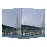 The Mackinac Bridge spanning the Straits of 2 binders
