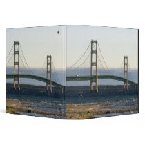 The Mackinac Bridge spanning the Straits of 4 Vinyl Binder