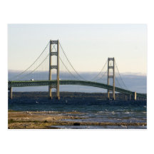 The Mackinac Bridge spanning the Straits of 4 Postcard
