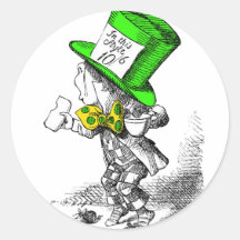 The Mad Hatter Round Stickers