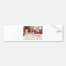 THE MAD HATTER WISHES ALICE A MERRY UNBIRTHDAY! BUMPER STICKER