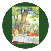 The Mad Hatters Tea Party Full Color Round Sticker