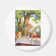 THE MAD HATTER'S TEA PARTY REFRIGERATOR MAGNETS