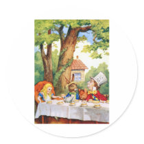 THE MAD HATTER'S TEA PARTY ROUND STICKER
