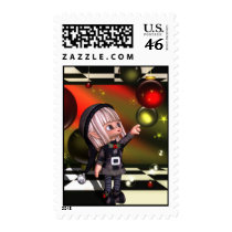 The Magic of Christmas-Santa's Helper, Elf, bauble stamps