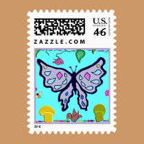The Magical Garden postage by Perlyyyy The Magical Garden postage