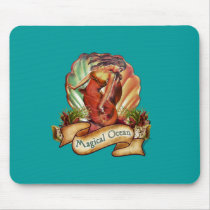 The Magical Ocean Mermaid mousepads by meiravs The Magical Ocean Mermaid mousepads