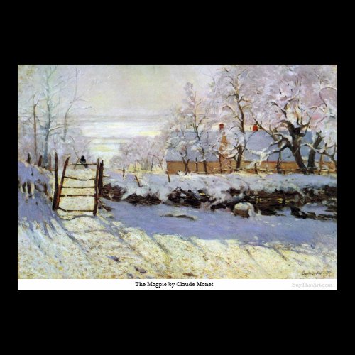 The Magpie by Claude Monet Posters