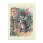 "The Mailman" Vintage Cat Postcard