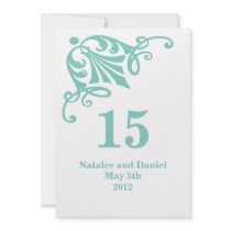 The Main Course - table number Custom Invites