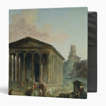 The Maison Carree with the Amphitheatre Vinyl Binders