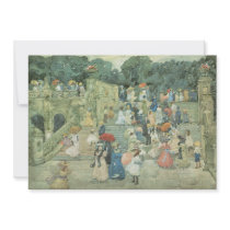 The Mall, Central Park by Maurice Prendergast Custom Announcement