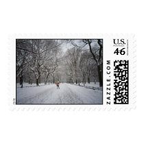 The Mall in Winter, Central Park, New York City Postage