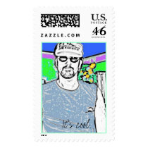 The Man in Blue, It's cool. postage by blaisem The Man in Blue, It's cool. postage