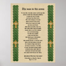 "The man in the arena" Theodore Roosevelt Print