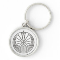 The Man in the Maze - silver Key Chains