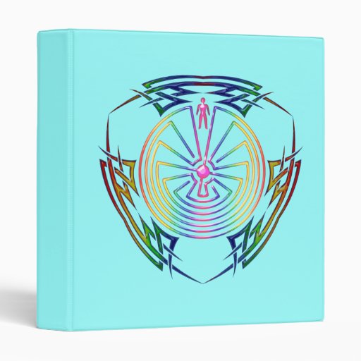 The Man in the Maze - Tribal Tattoo colored Binders