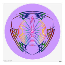 The Man in the Maze - Tribal Tattoo colored Wall Sticker
