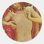 The Man Of Sorrows By Meister Francke (Best Qualit Round Sticker
