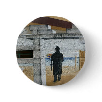 The Man on the Wall Pinback Button