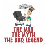 The Man, The Myth, The BBQ Legend Sticker