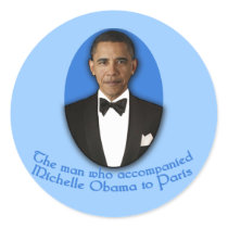 The Man Who Accompanied Michelle Obama to Paris stickers