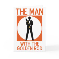 The Man With The Golden Rod Greeting Cards