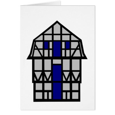 The Mansard House - grey Card by lonvig