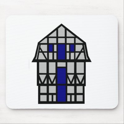 The Mansard House - grey Mouse Pad by lonvig