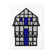 The Mansard House - grey postcards by lonvig The Mansard House - grey postcards