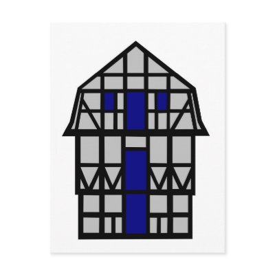 The Mansard House - grey Postcards by lonvig