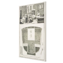The manufacture of a sedan chair in a coachbuilder canvas prints
