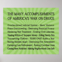 The Many Accomplishments of the War on Drugs Poster
