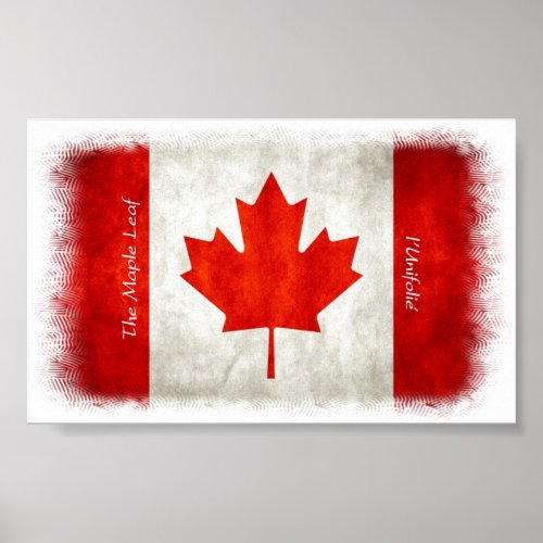 The Maple Leaf - l'Unifolié Canadian Flag Poster print