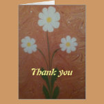 The marbling of art three daisy greeting card cards