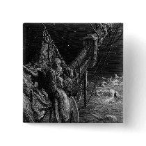 The Mariner gazes on the serpents in the ocean Pinback Buttons