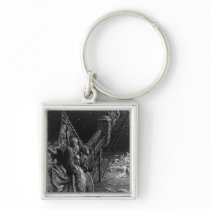 The Mariner gazes on the serpents in the ocean Key Chain