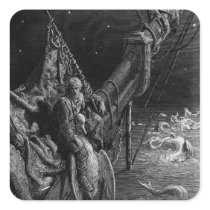 The Mariner gazes on the serpents in the ocean Stickers