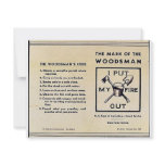 The Mark Of The Woodsman Personalized Invitation