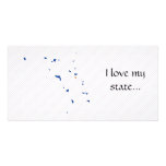 The Marshall Islands Flag Map Picture Card