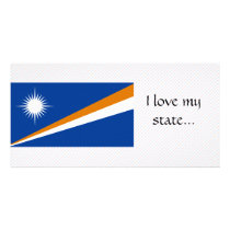 The Marshall Islands Flag Photo Card Template