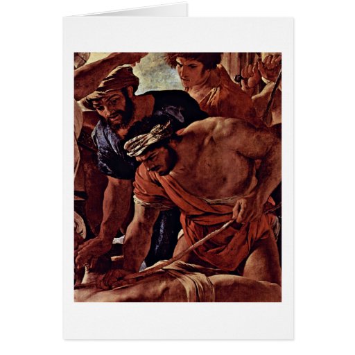 The Martyrdom Of St. Erasmus By Nicolas Poussin Greeting Card