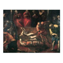 The Martyrdom of St. Lazarus by Tintoretto Postcard