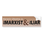 The Marxist and The Liar Bumper Stickers