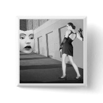 The Mask Button Square by jaeda_dewalt_art The Mask Button Square