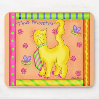 The Master Cat Mouse Pad by Phyllis Dobbs in Zazzle