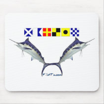 The Masterfull Marlin Jumping Gamefish mousepads